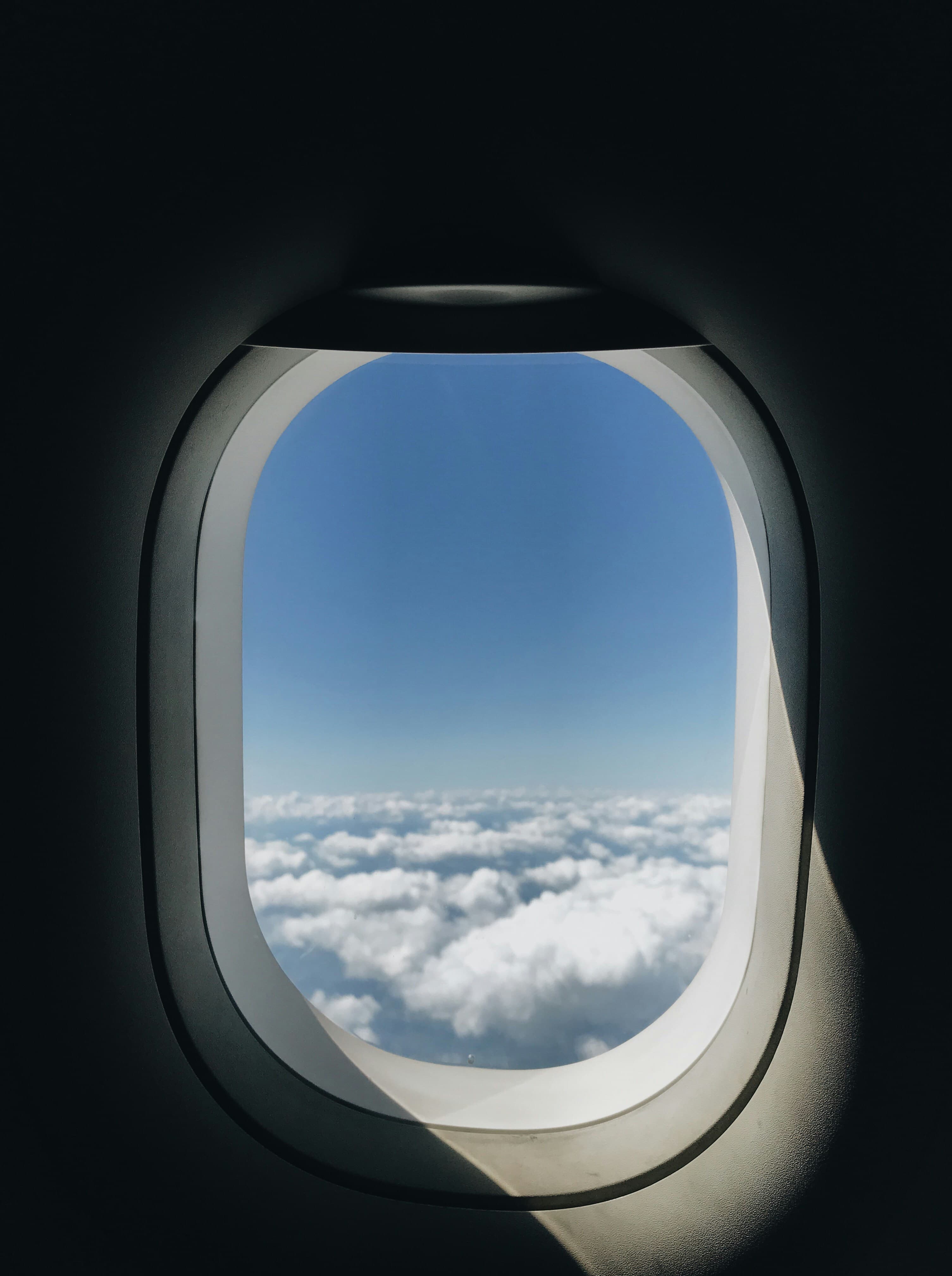 Airplane window view